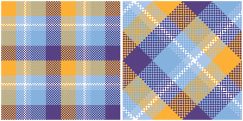 Tartan Plaid Vector Seamless Pattern. Checkerboard Pattern. Traditional Scottish Woven Fabric. Lumberjack Shirt Flannel Textile. Pattern Tile Swatch Included.