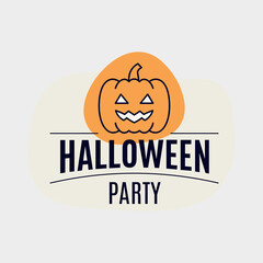 Halloween vintage label, logo