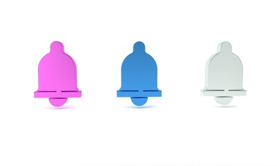 Colorful Motion sensor icon isolated on white background. Minimalism concept. 3D render illustration