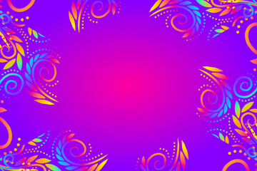 Luxurious batik flower line art pattern of indonesian culture traditional caleidoscope 