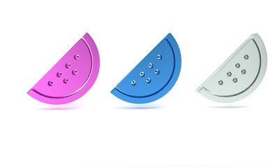 Colorful Casino slot machine with watermelon symbol icon isolated on white background. Gambling games. Minimalism concept. 3D render illustration