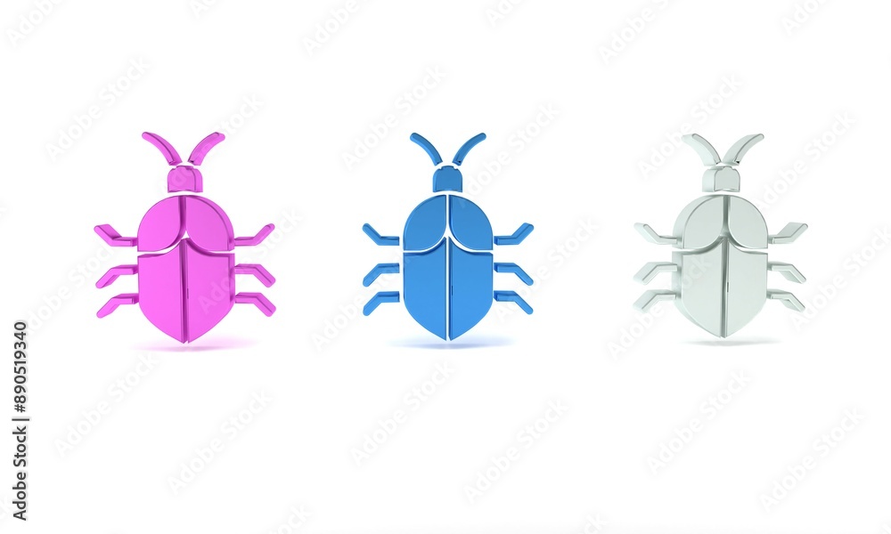 Poster colorful system bug concept icon isolated on white background. code bug concept. bug in the system. 