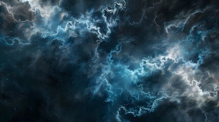 Space-Themed Nebula with Detailed Star Clusters and Cosmic Wonders Abstract Background