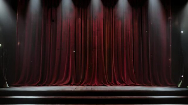 The stage show will soon begin with the white spotlight turning on.