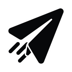 A paper plane showing concept icon of communication, messaging, chat vector design