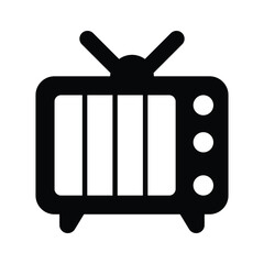 A Tv app icon denoting television or streaming services app, presented by a screen or antenna, indicating access to video content