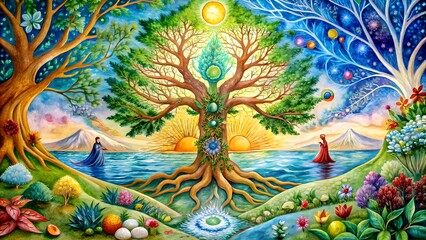 Celebrating Guru Purnima with the Interconnectedness of All Things Generative AI Automated art