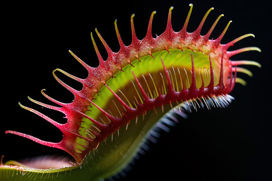 a close up of a venus flytrap