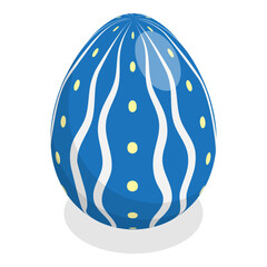 3D Isometric Flat Vector Illustration of Easter Eggs, Spring Holiday. Item 3