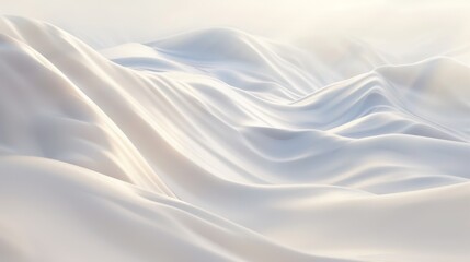 Obraz premium Tranquil Winter Scene with White Snowdrift and Soft Light on Gentle Slope