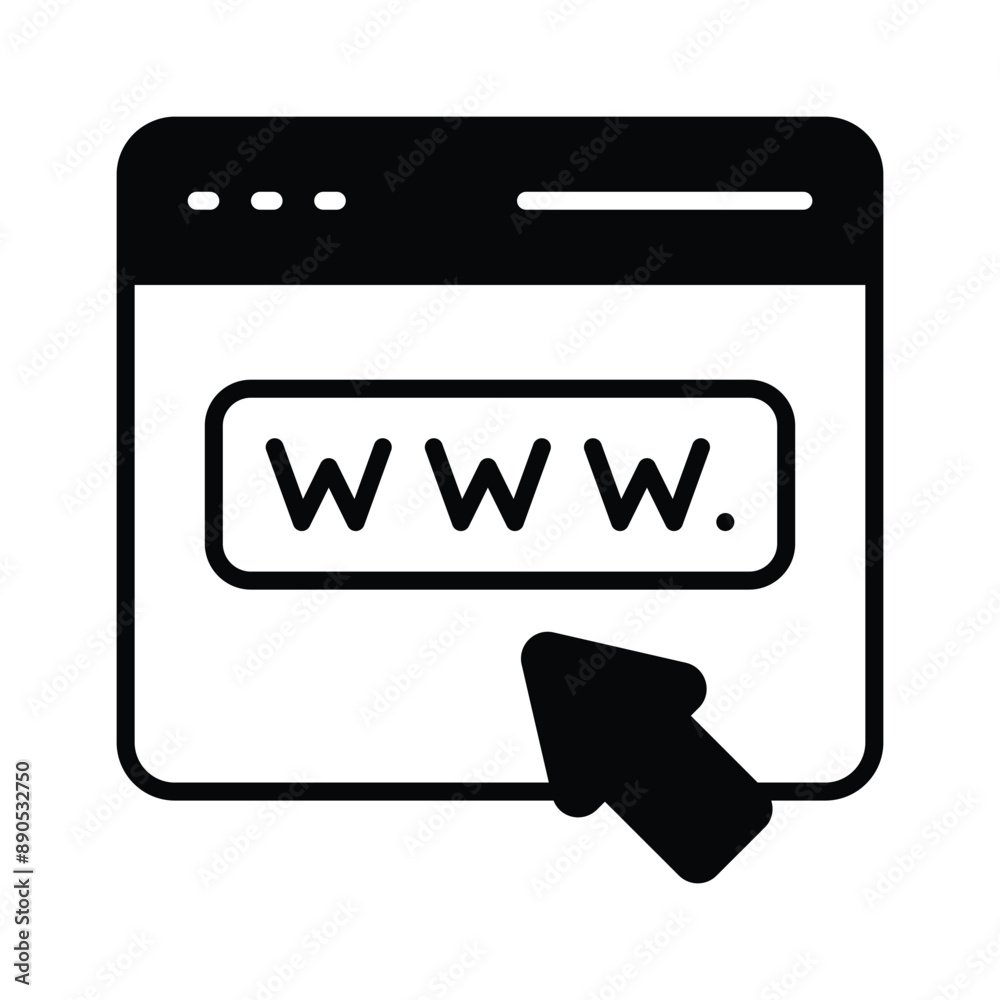 Wall mural get this amazing icon of web browser, ready to use vector