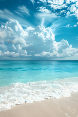 Fototapeta premium Beautiful tropical landscape with sandy beach.