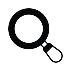 A magnifier icon, magnifying glass denoting search, zoom, and detailed examination functions.