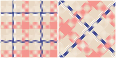 Tartan Plaid Vector Seamless Pattern. Traditional Scottish Checkered Background. Traditional Scottish Woven Fabric. Lumberjack Shirt Flannel Textile. Pattern Tile Swatch Included.