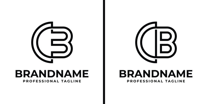 Letters CB Monogram Logo, , suitable for any business with CB or BC initials