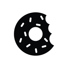 donut icon vector glazed cake icon