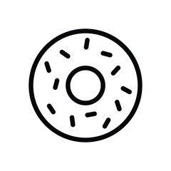 donut icon vector glazed cake icon