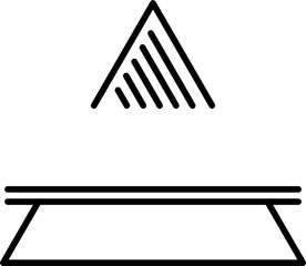 Triangle badge logo outline vector