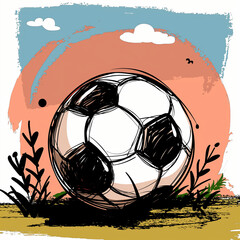 soccer ball on the field