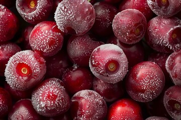 Photo of a pile of frozen cherries 1