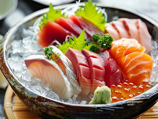 beautifully presented seafood dish from the restaurant