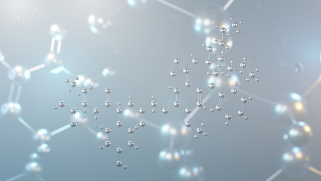 odevixibat molecular structure, 3d model molecule, bylvay, structural chemical formula view from a microscope