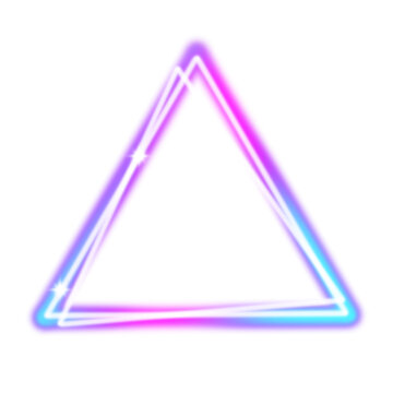 neon abstract triangle shape