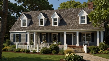Naklejka premium Cape Cod Style House