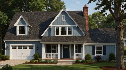 Naklejka premium Cape Cod Style House