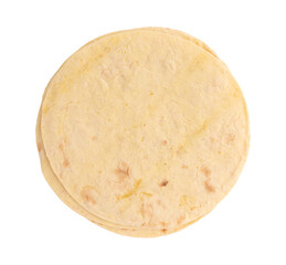 corn tortillas isolated on white