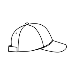 side view hat mockup vector illustration