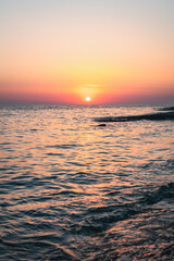 Sunset in Croatia with water