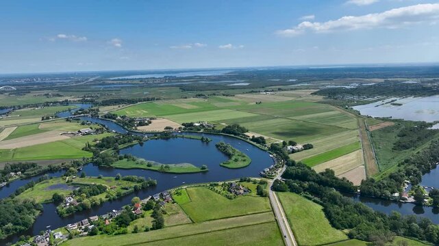 Fort Hinderdam with the river Vecht, the Netherlands