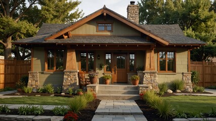 Fototapeta premium Craftsman Bungalow House