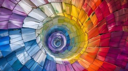 Fototapeta premium beautiful color circle as colored wind wheel as background