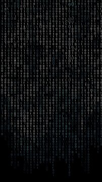 Binary code, background from ones and zeros, black background