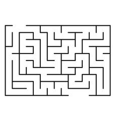Maze shape design element. There is one entrance and exit and one correct path, but many paths lead to dead ends