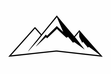 Mountain Icon Vector Art Illustration