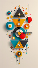 Obraz premium Abstract Geometric Shapes Design Background