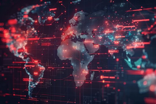 global map of cyber threat activities