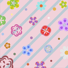 Abstract background with floral shapes.Vector illustration. 