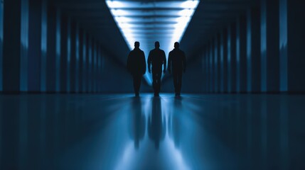 Foster strong team relations in an ultramodern, supernatural scene, with copy space