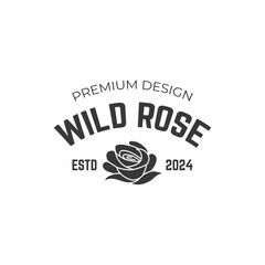 Fototapeta premium Rose flower logo design illustration
