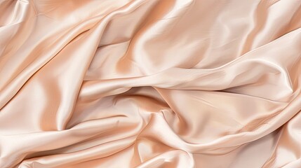 Obraz premium A close up image of creamy white satin fabric with soft, smooth folds and wrinkles