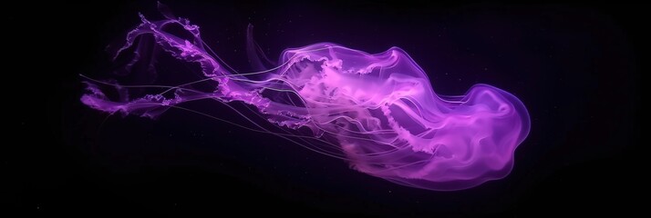 Purple Jellyfish in the Dark