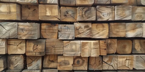 Stacked Wooden Planks