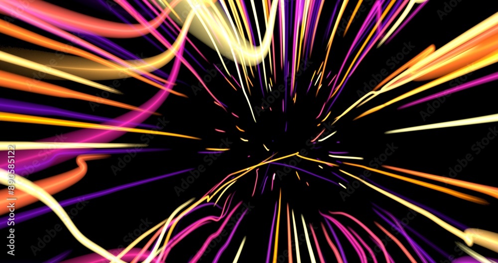 Aufkleber light wave background, 3d rendering, abstract background