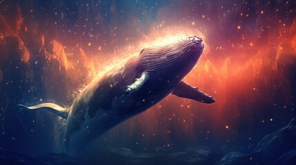 Obraz premium Humpback Whale in Space