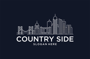 Naklejka premium urban building logo design premium vector