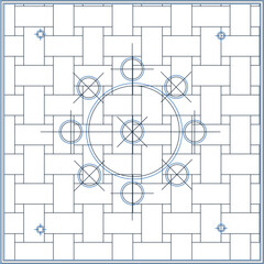 Vector silhouette illustration sketch, modern line abstract background pattern design detail drawing